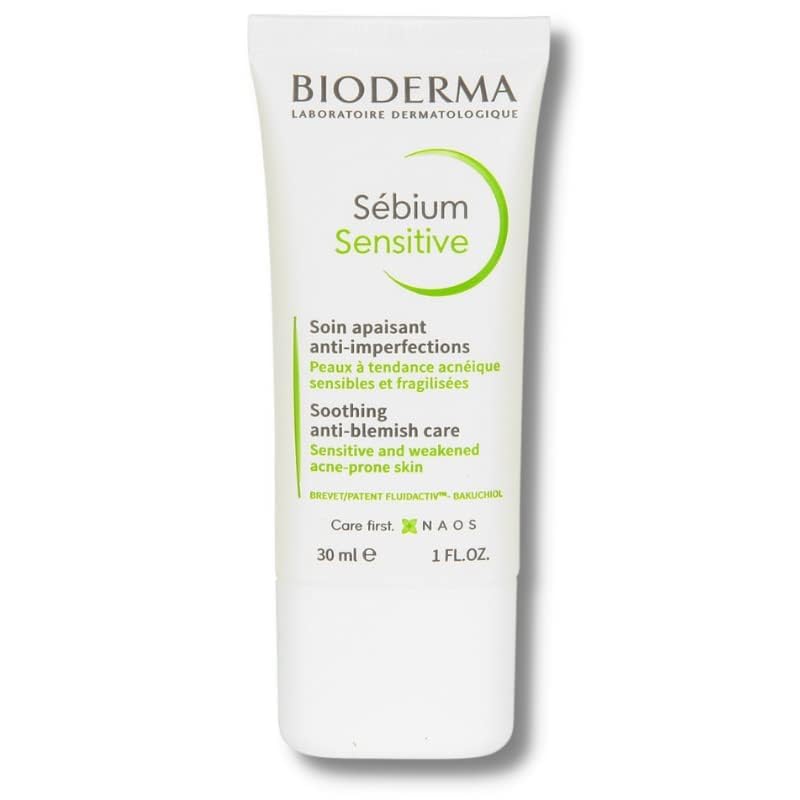 Bioderma Sebium Sensitive 30 Ml - Sensitive Skin Care for Acne-Prone Skin, Hypoallergenic & Fragrance-Free