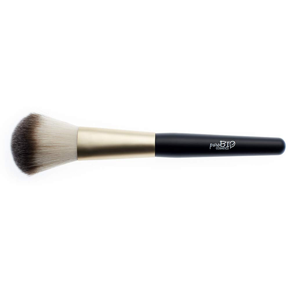 puroBIO Cosmetics Vegan Makeup Brush for Smooth Skin Tone - Cruelty-Free, Dermatologically Tested, Reusable