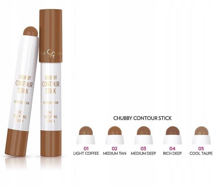 Golden Rose Chuby Contour Stick 05 Cool Taupe - Easy Contouring & Nourishing Makeup for Everyday Use
