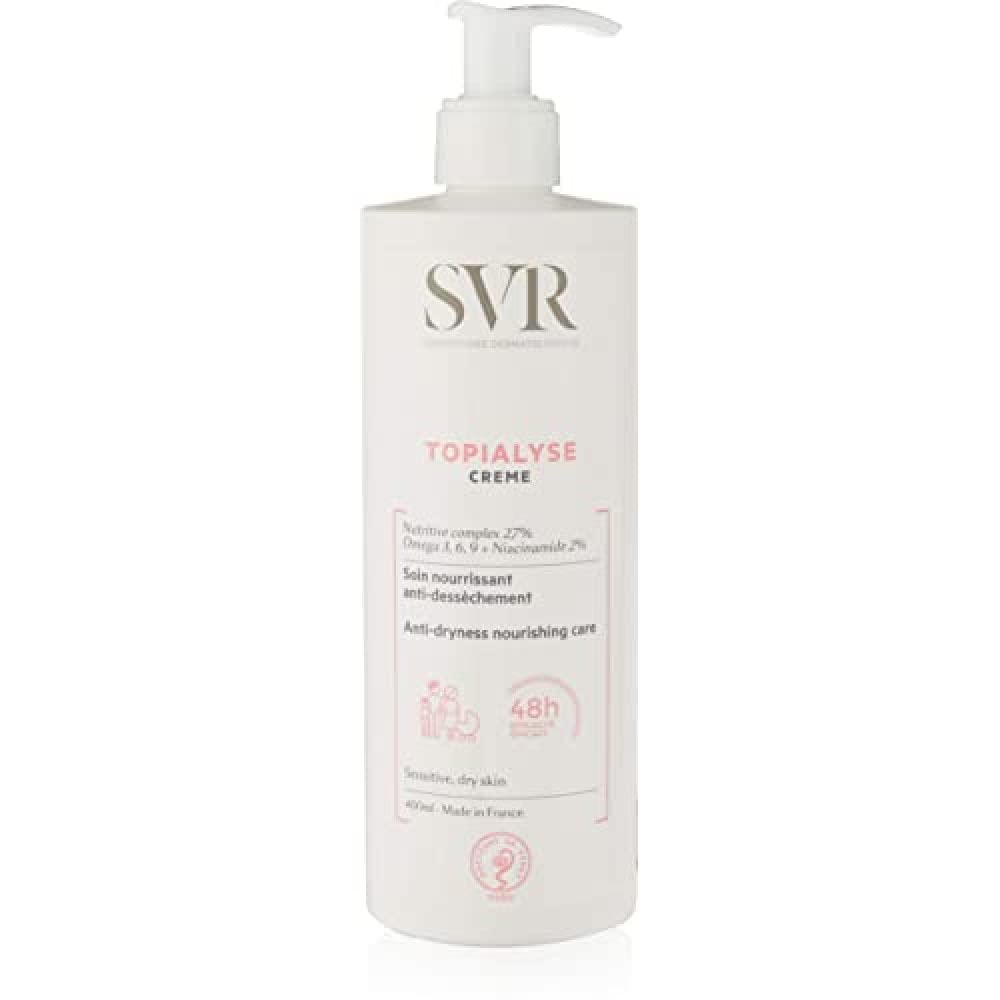 SVR Topialyse Moisturizing Cream - 400ml - Hydrating Cream for Dry Skin Relief, Non-Greasy Moisturizer