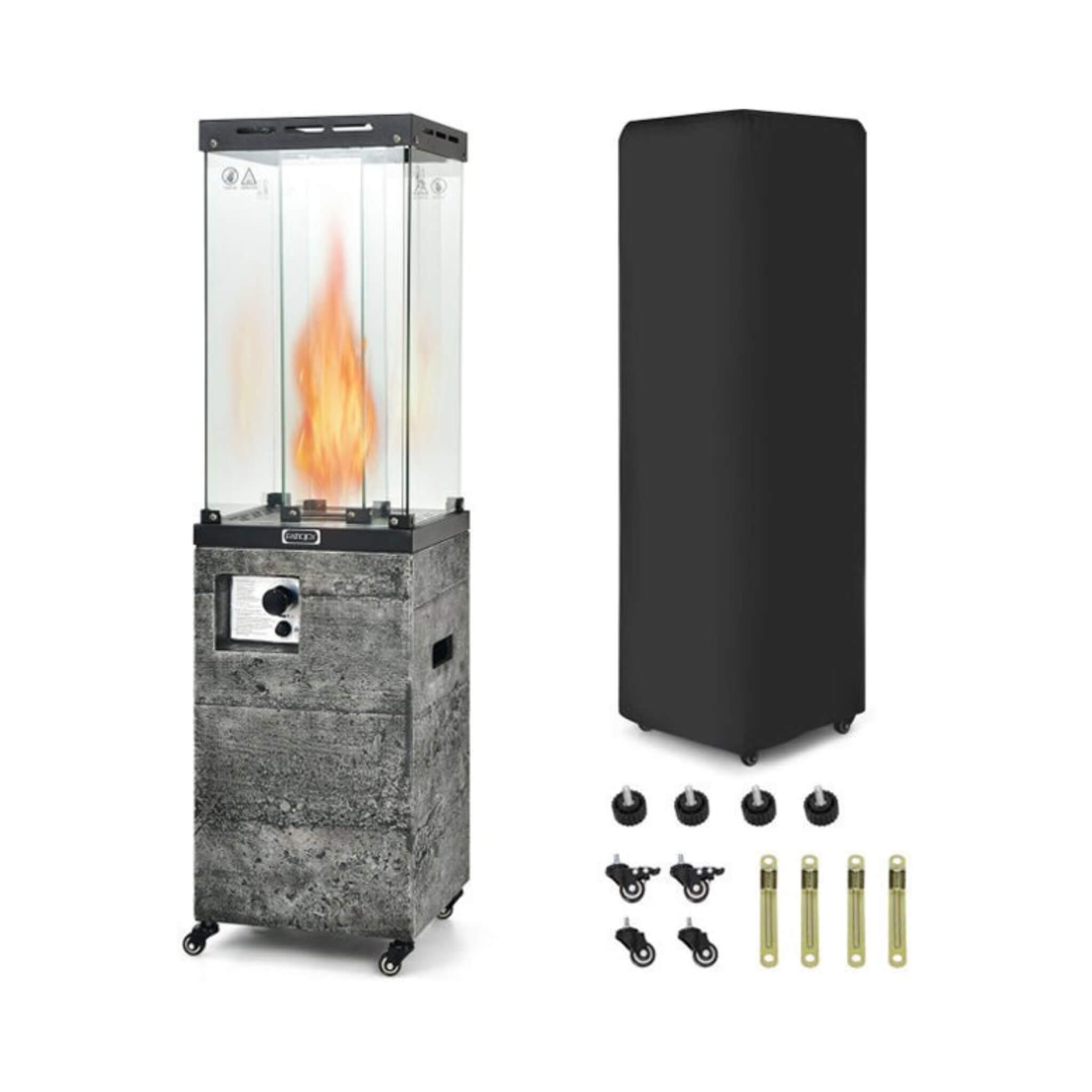 41K BTU Outdoor Propane Gas Patio Heater W/ Lockable Wheels (SAK98052) – SAKSBY WHOLESALE, view 14