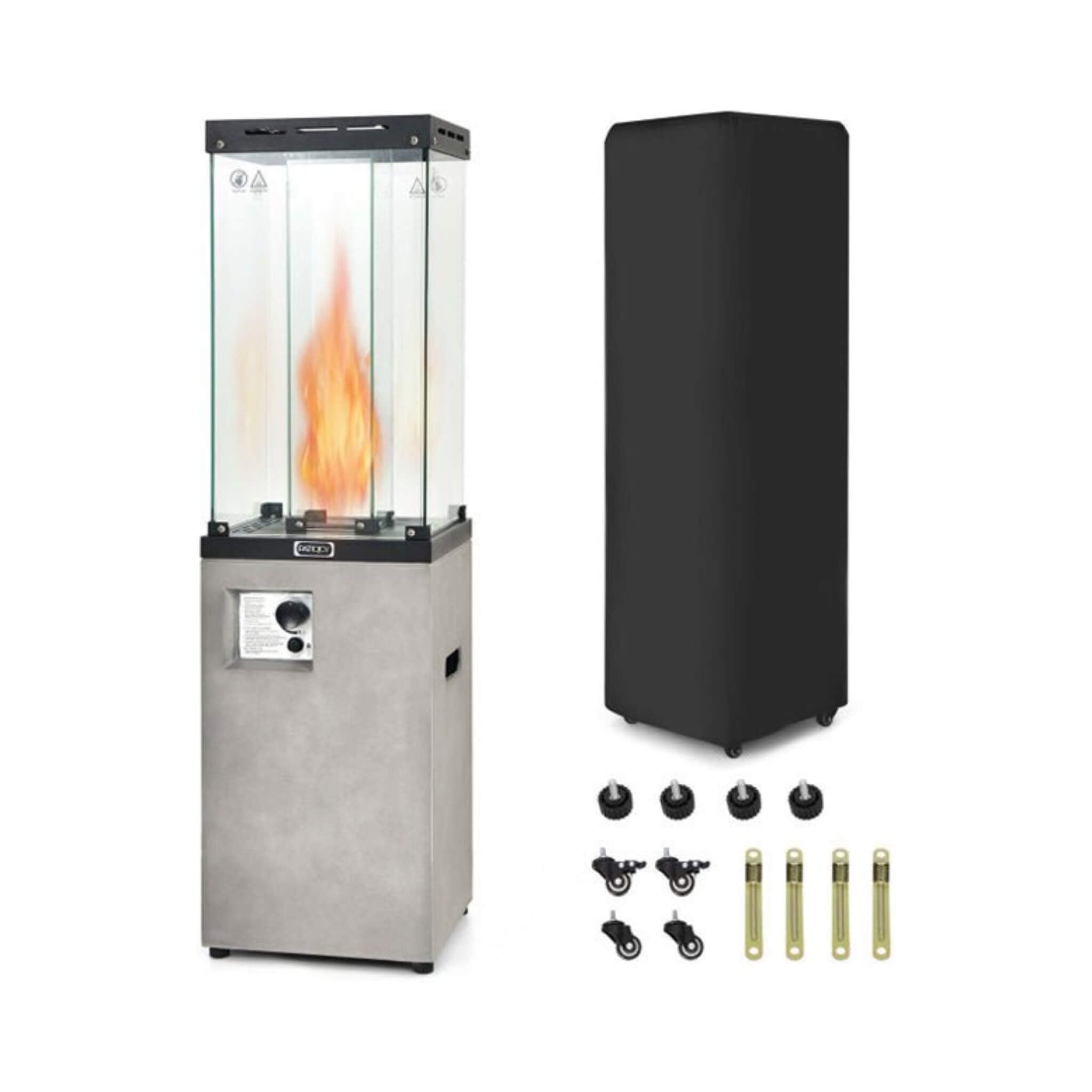 41K BTU Outdoor Propane Gas Patio Heater W/ Lockable Wheels (SAK98052) – SAKSBY WHOLESALE, view 13
