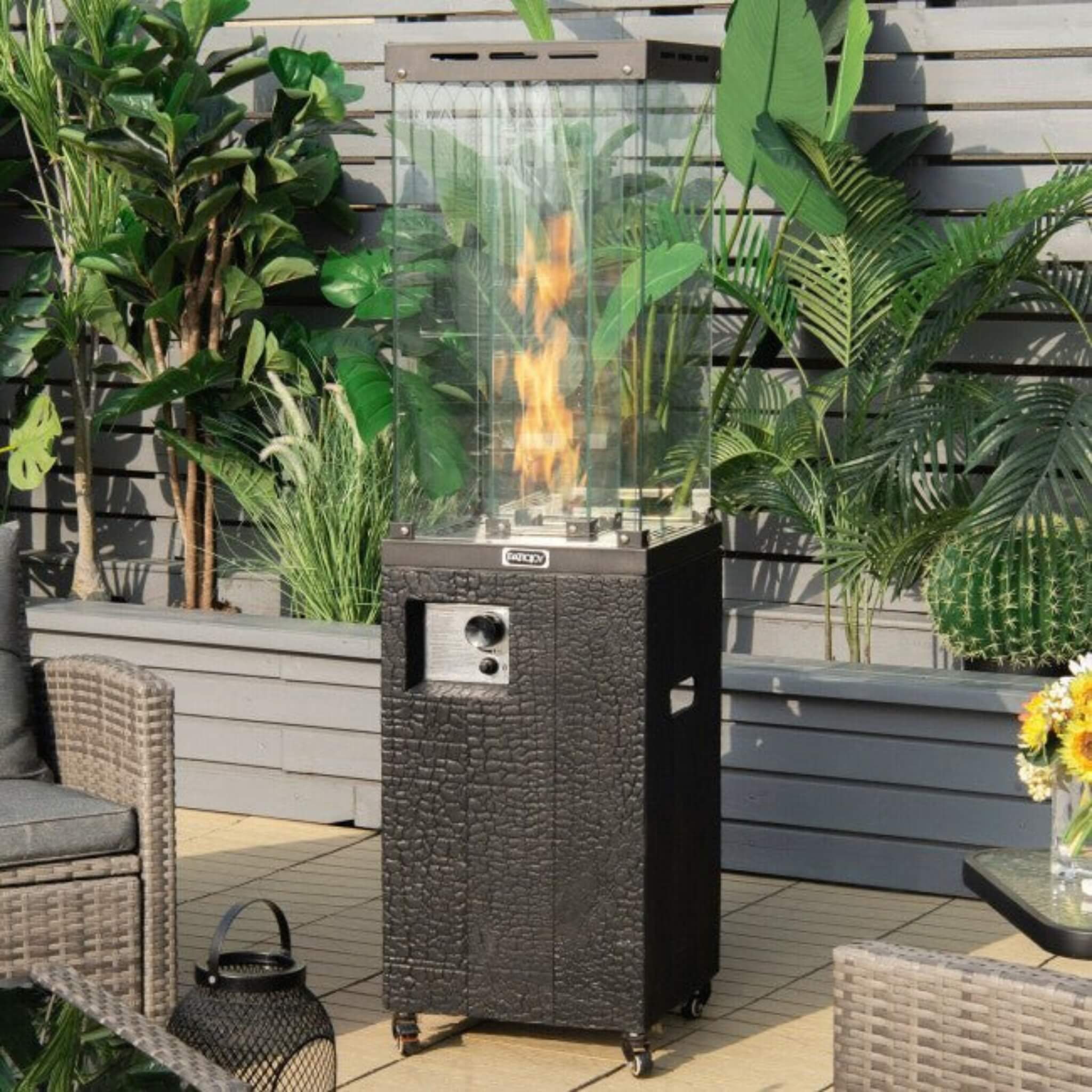 41K BTU Outdoor Propane Gas Patio Heater W/ Lockable Wheels (SAK98052) – SAKSBY WHOLESALE, view 11