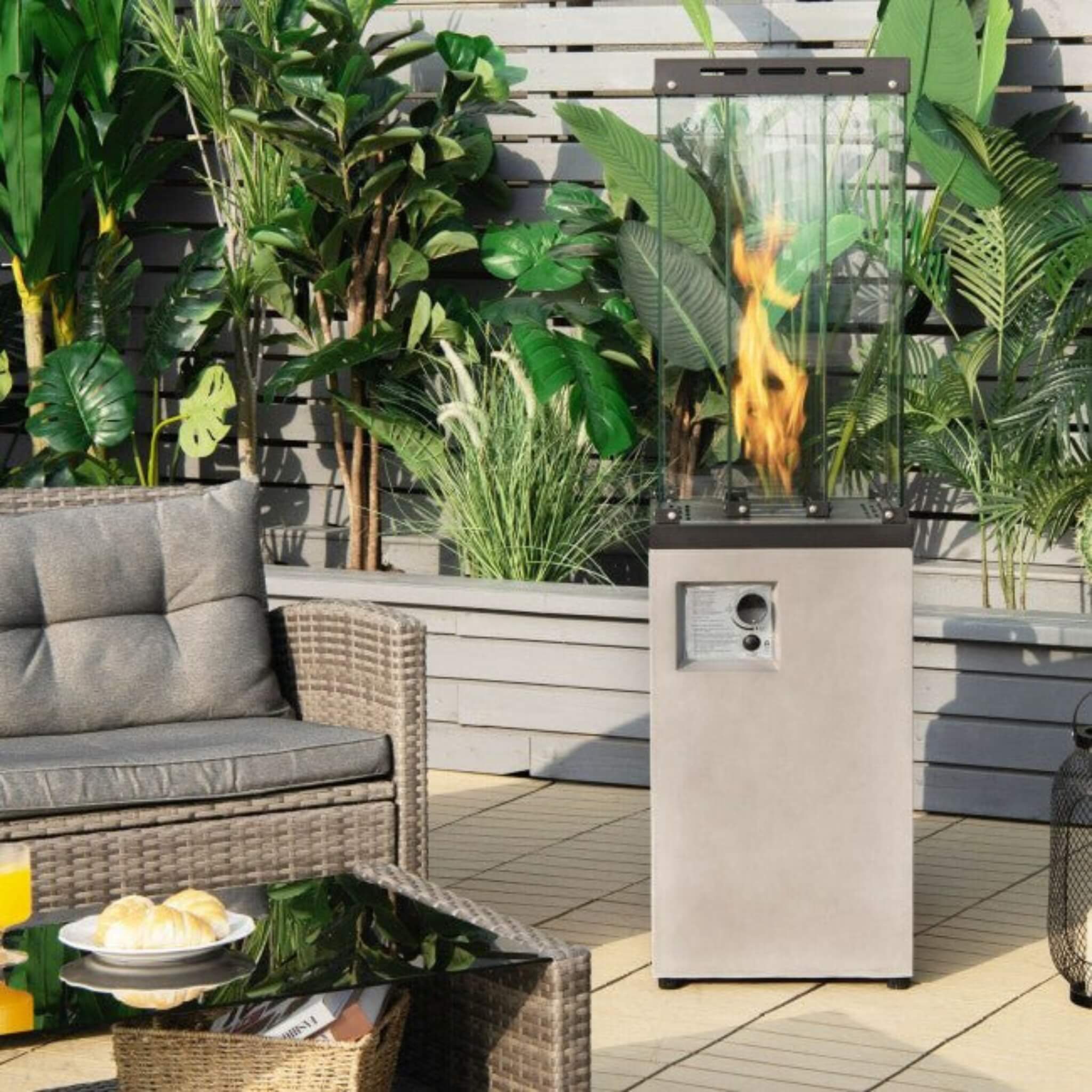 41K BTU Outdoor Propane Gas Patio Heater W/ Lockable Wheels (SAK98052) – SAKSBY WHOLESALE, view 3