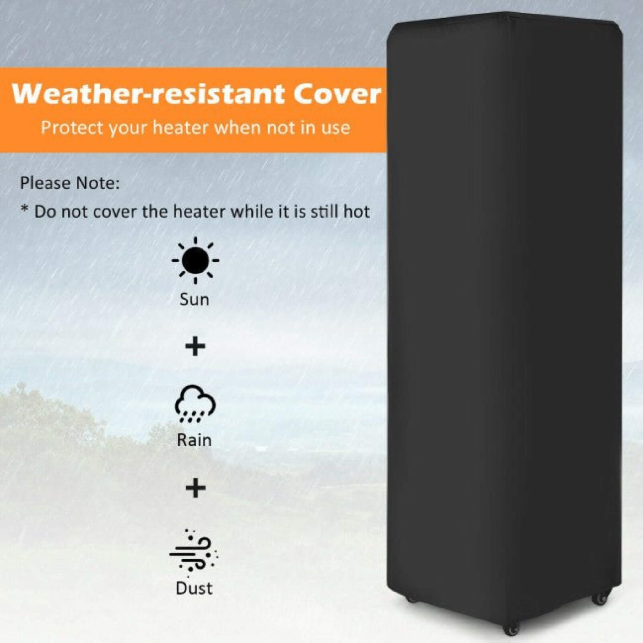 41K BTU Outdoor Propane Gas Patio Heater W/ Lockable Wheels (SAK98052) – SAKSBY WHOLESALE, view 5