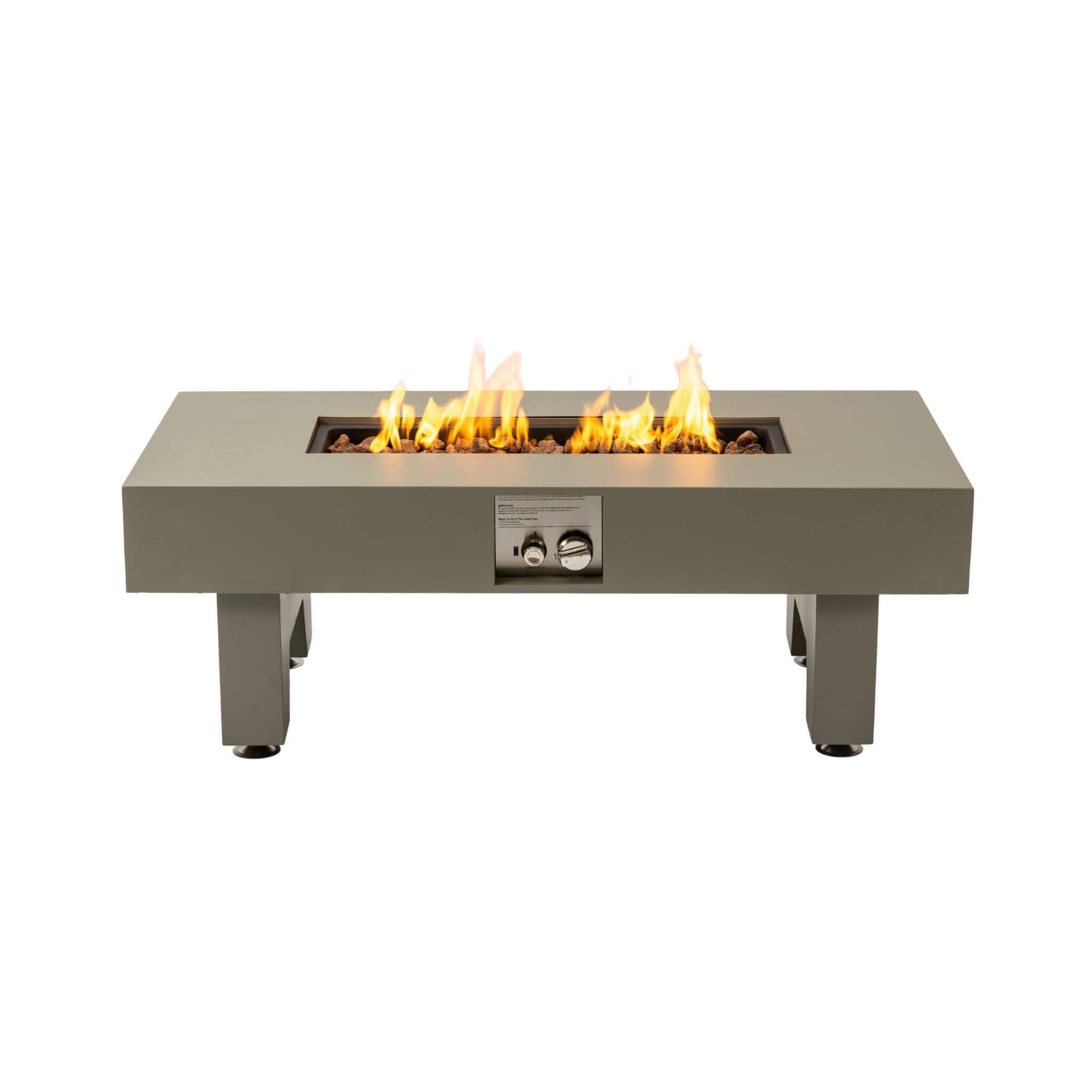 Alora 42-Inch 50K BTU Iron Liquid Propane Fire Pit Table With Glass Stones (SAK63845) – SAKSBY WHOLESALE, view 5