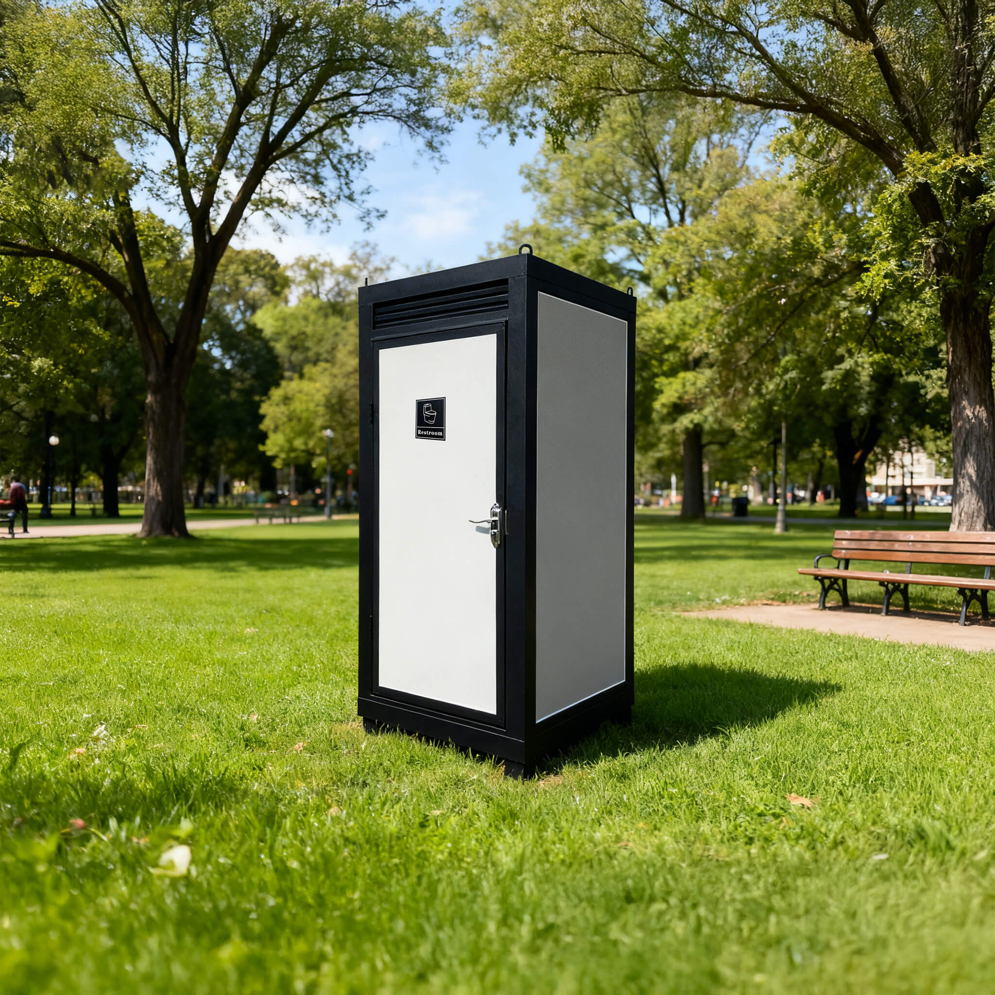 42-Inch One-Person Portable Outdoor Toilet Cabin With Light, Sink And Vent Fan (SAK45672) – SAKSBY WHOLESALE, view 10