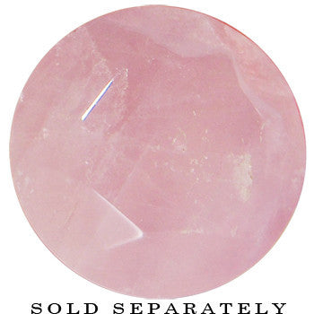 BodyCandy 9/16 Rose Quartz Semi Precious Stone Faceted Double Flare Plug — lifestyle context