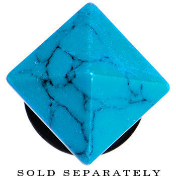 BodyCandy 5/8 Turquoise Semi Precious Stone Pyramid Top Plug — lifestyle context