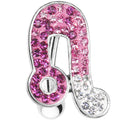 BodyCandy Top Mount Pink White Crystal Ice Music Note Belly Ring — main product shot
