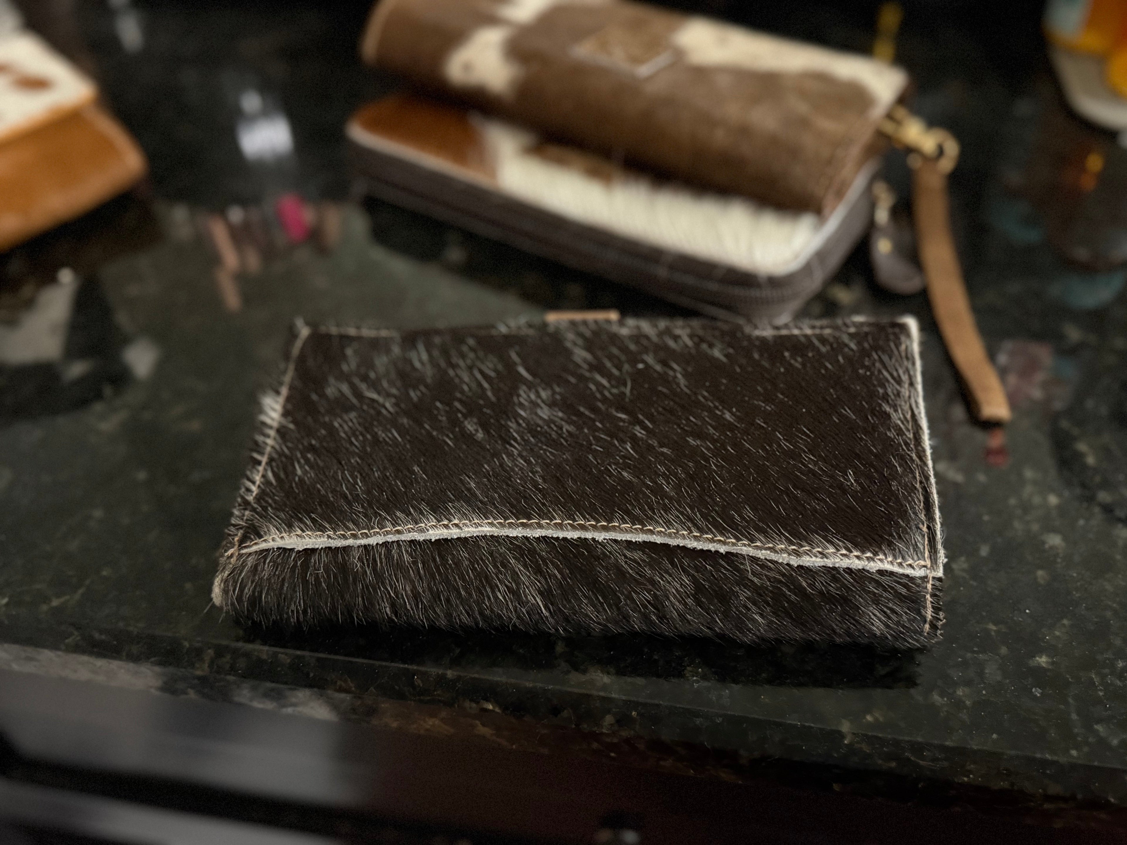 Whiskey Black & Co Charlie's Leather Wallet (Style 3) — Western leather construction detail