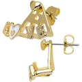 BodyCandy Gold Tone Love Earlobe Cuff Stud Earring — main product shot