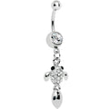 BodyCandy Crystalline Gem Sparkle Fish Dangle Belly Ring — main product shot