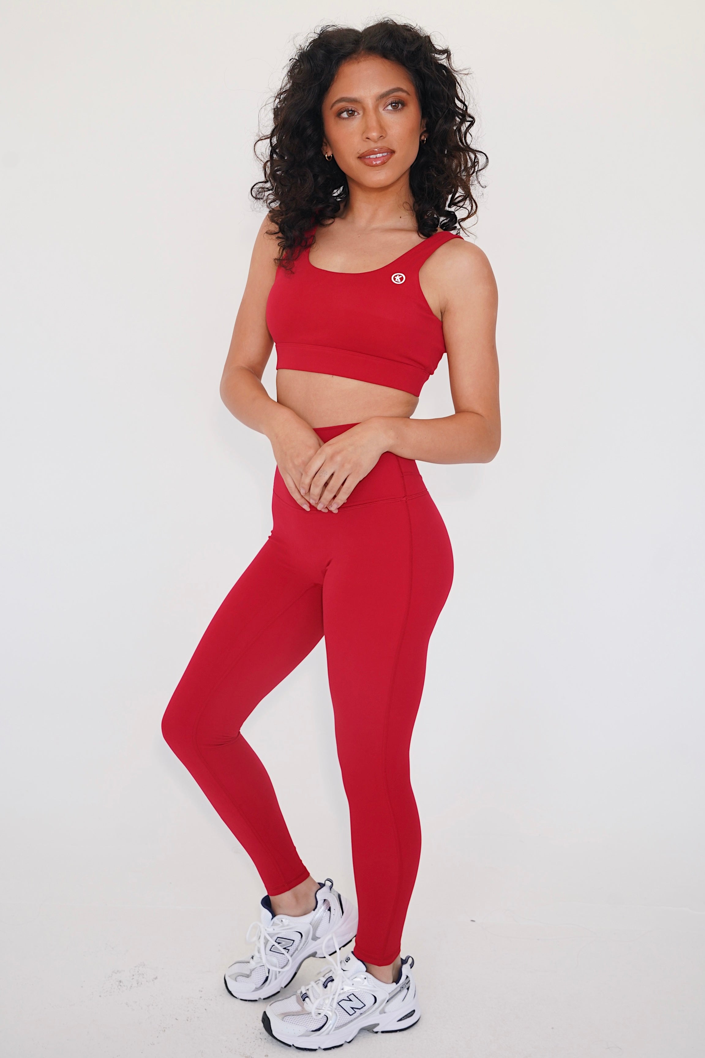 KIMITH BRAND I am Beautifully Radiant Quick Dry Red Yoga Legging — color detail