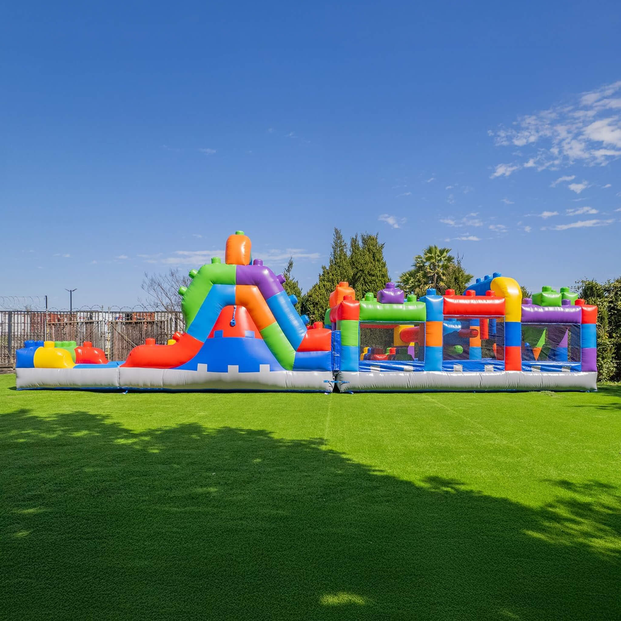 42FT Commercial Inflatable Obstacle Course With Dual Water Slide (SAK31587) – SAKSBY WHOLESALE