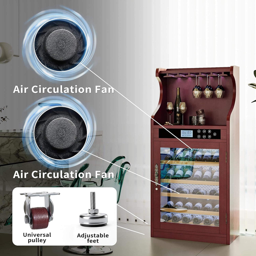 Nuvia Luxury 43-Bottle Freestanding Low Noise Wine Cooler Cabinet (SAK56084) – SAKSBY WHOLESALE, view 10
