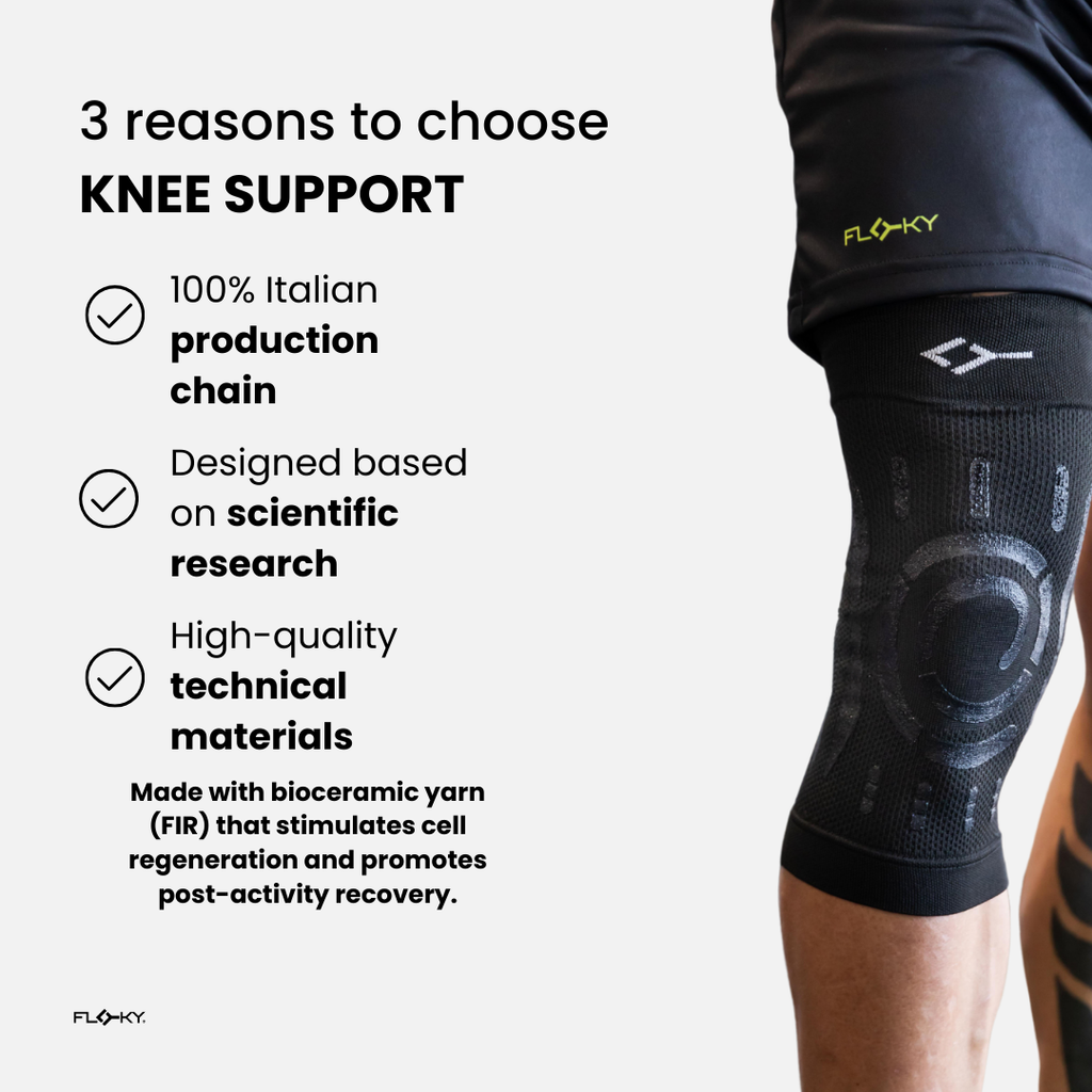 Floky US KNEE Support Knee Brace — lifestyle worn / used context