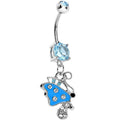 BodyCandy Blue Gem Side Flyer Butterfly Dangle Belly Ring — main product shot