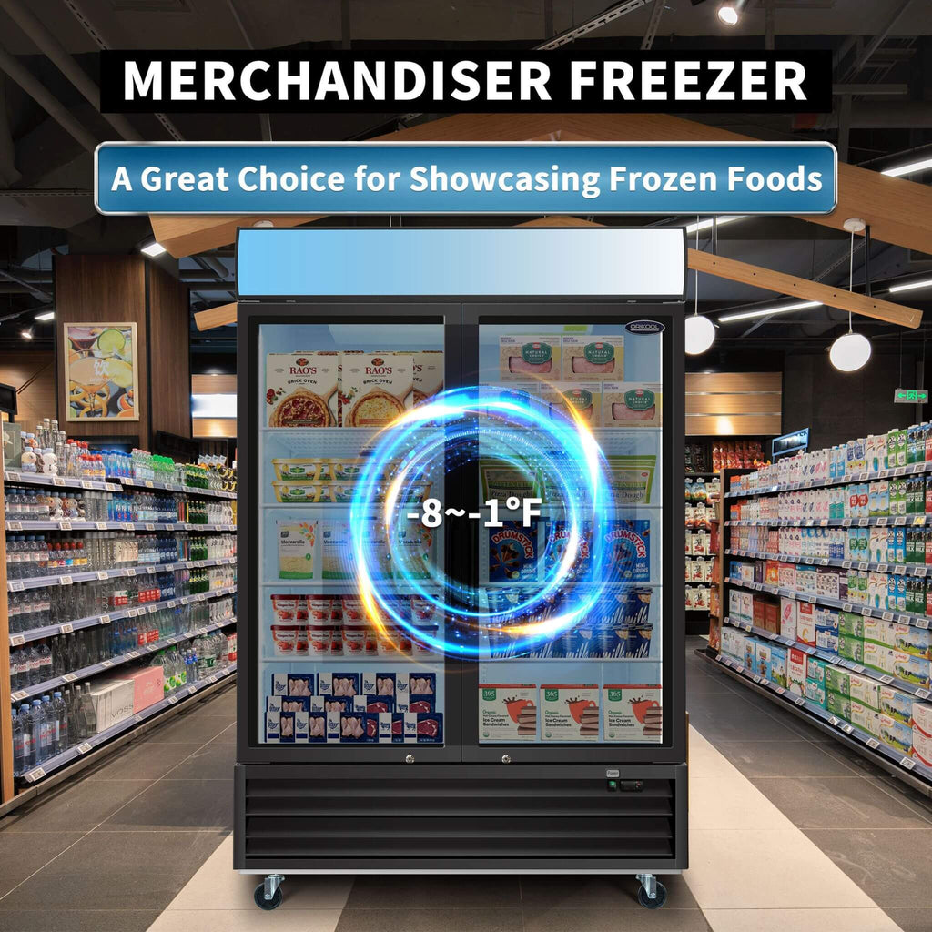 44.7 Cu.Ft Commercial Glass Door Merchandiser Freezer With LED Display (SAK39478) – SAKSBY WHOLESALE, view 3