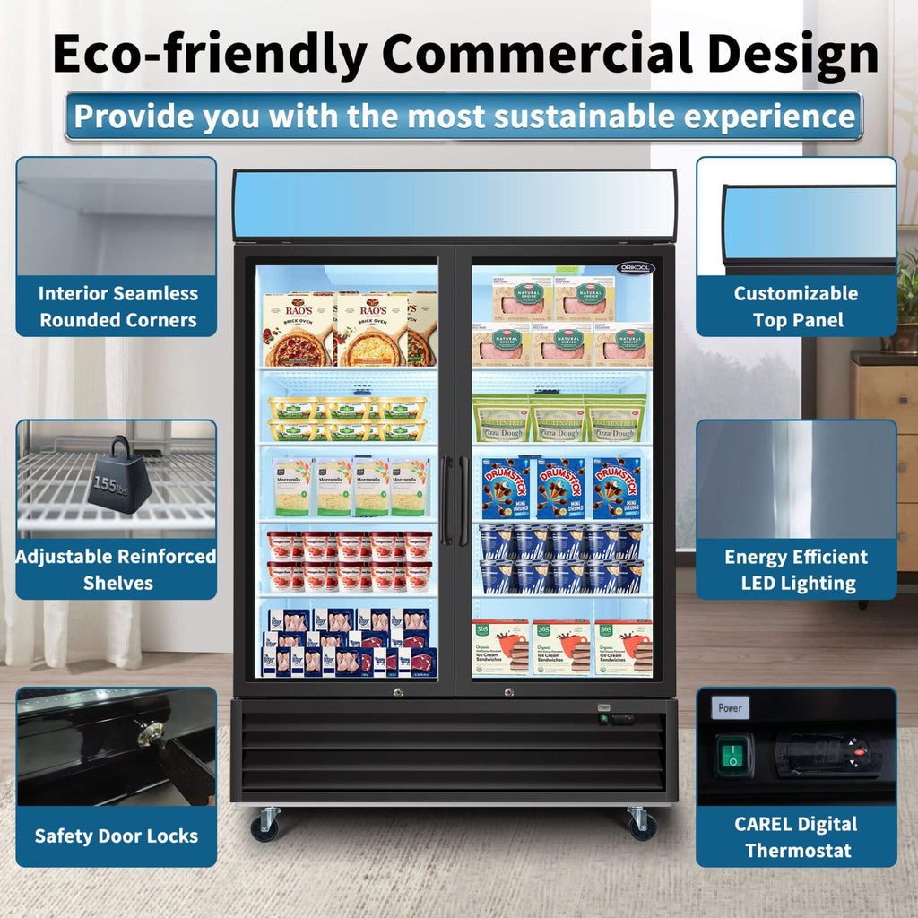44.7 Cu.Ft Commercial Glass Door Merchandiser Freezer With LED Display (SAK39478) – SAKSBY WHOLESALE, view 6
