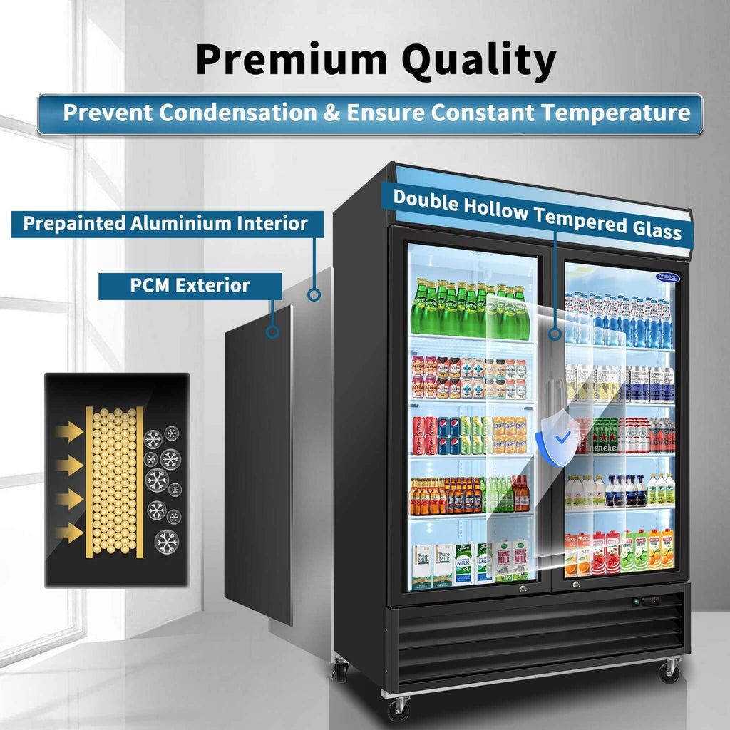 44.7 Cu.Ft Double-Door Commercial Display Merchandising Refrigerator (SAK54692) – SAKSBY WHOLESALE, view 5