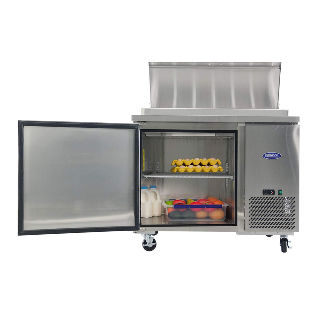44-Inch Commercial Pizza Prep Table With Built-In 11 Cu.Ft Refrigerator (SAK09621) – SAKSBY WHOLESALE