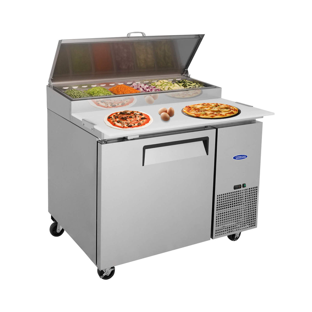 44-Inch Commercial Pizza Prep Table With Built-In 11 Cu.Ft Refrigerator (SAK09621) – SAKSBY WHOLESALE, view 3