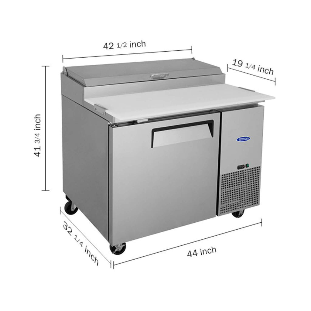 44-Inch Commercial Pizza Prep Table With Built-In 11 Cu.Ft Refrigerator (SAK09621) – SAKSBY WHOLESALE, view 11