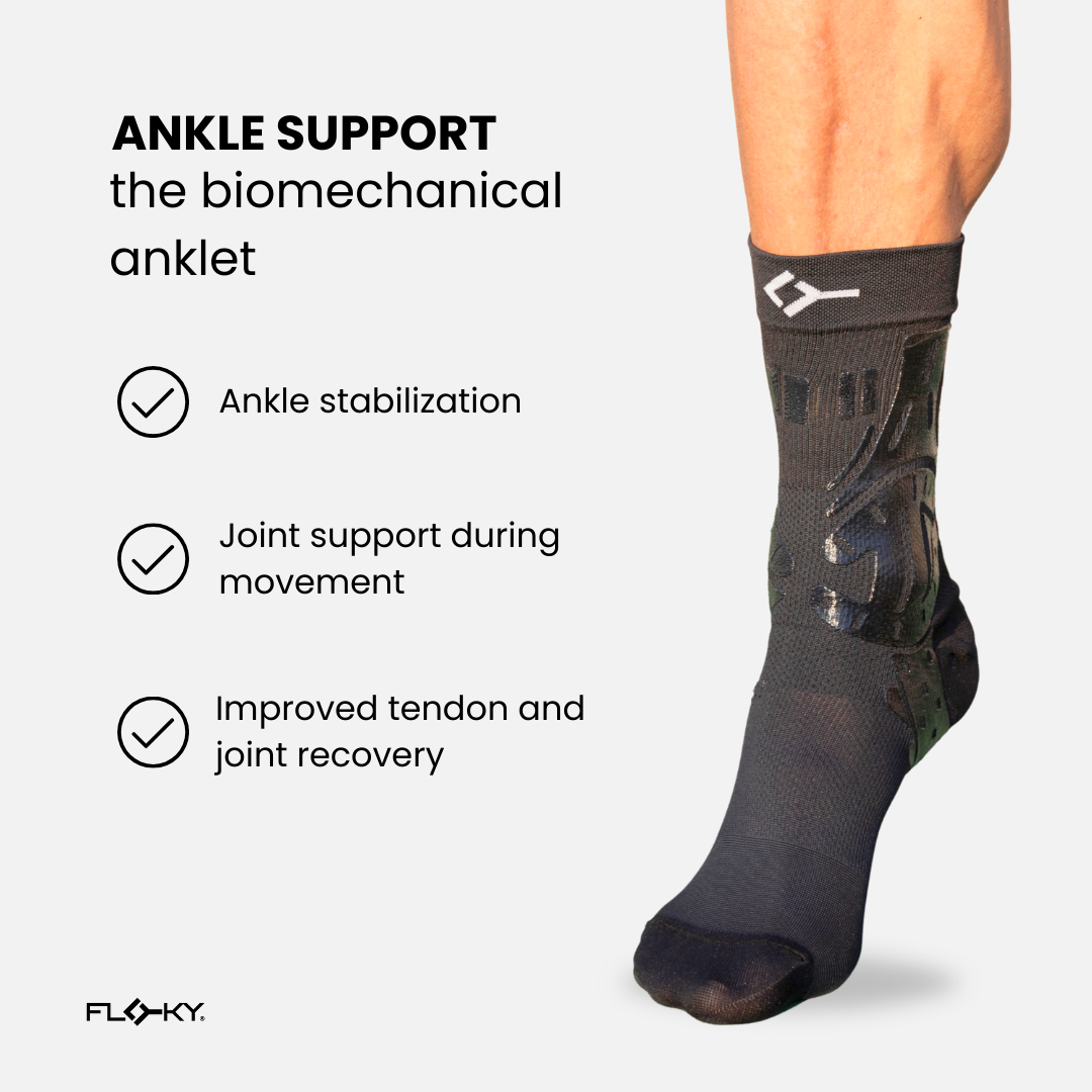 Floky US ANKLE Support Anklet — Floky US branding close-up