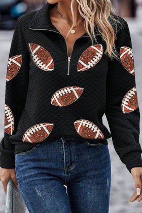 Pretty Little Patriot Football Quarter Zip