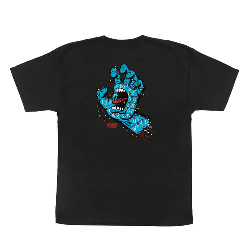 Santa Cruz x Stranger Things Screaming Lights Youth T-Shirt - Black