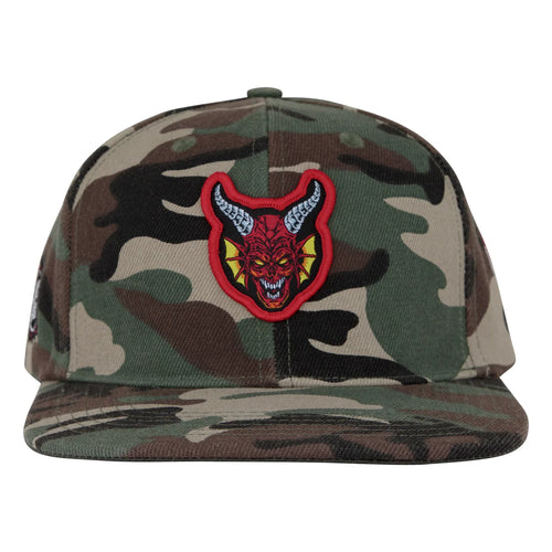 Santa Cruz x Stranger Things Hellfire Club Snapback Hat - Camo