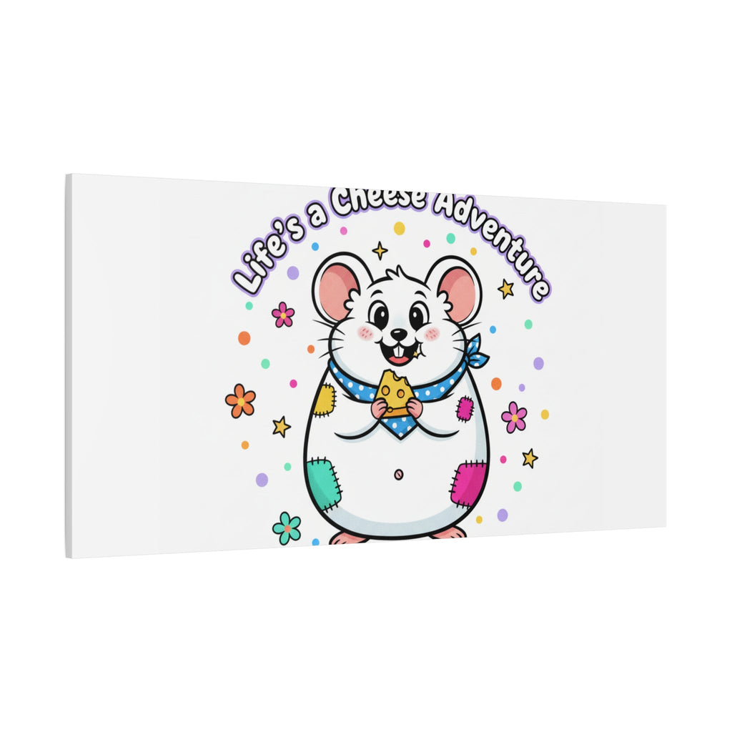 Life's a Cheese Adventure Canvas | Rodent-Core rat art print