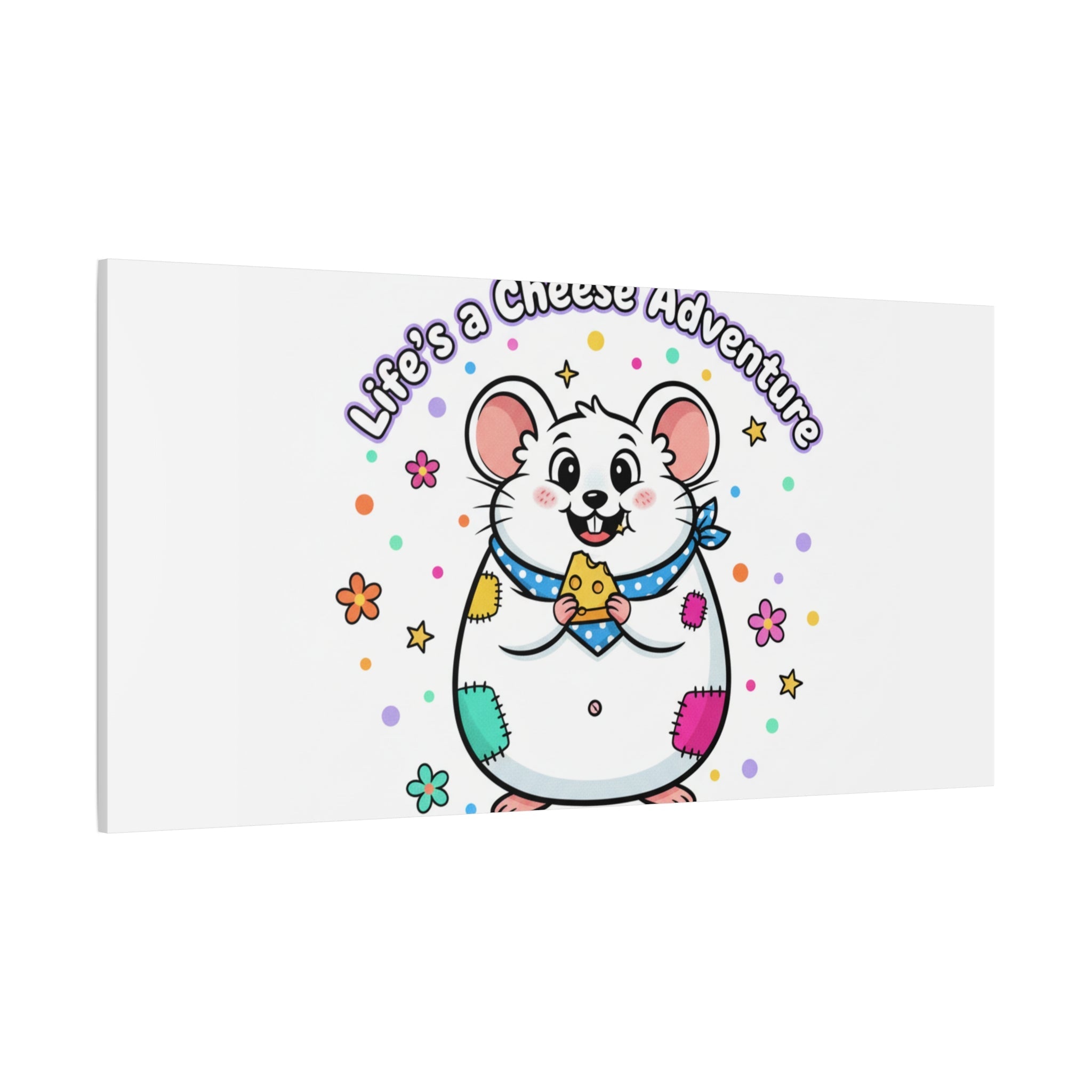 Life's a Cheese Adventure Canvas | Rodent-Core rat art print