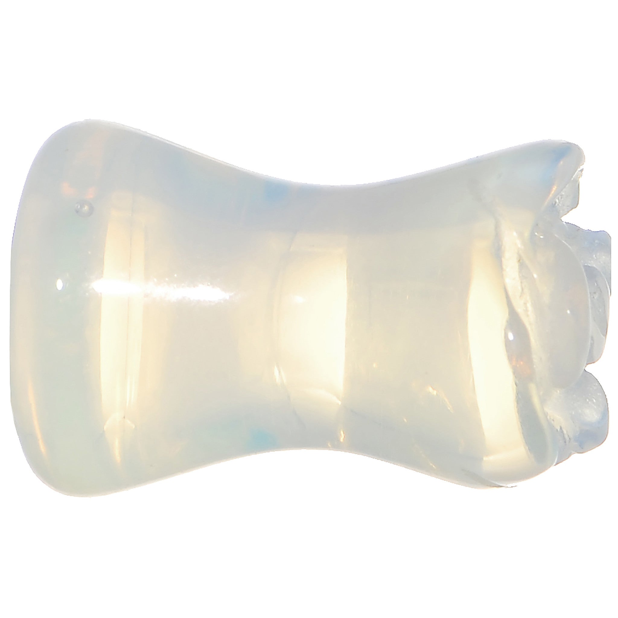 BodyCandy 2G Natural Opalite Blooming Flower Stone Saddle Plug — lifestyle context