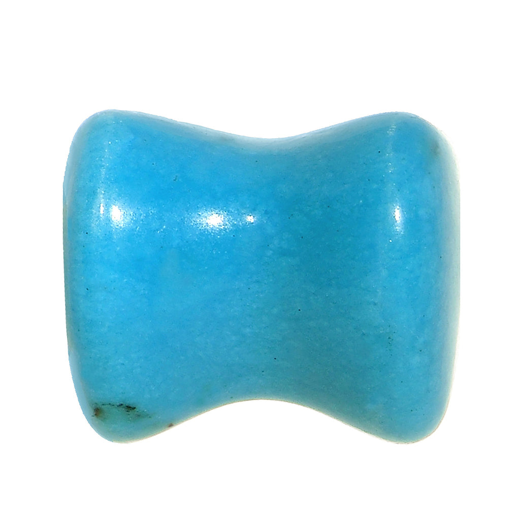 BodyCandy 0G Natural Blue Turquoise Sweet Heart Stone Saddle Plug — lifestyle context