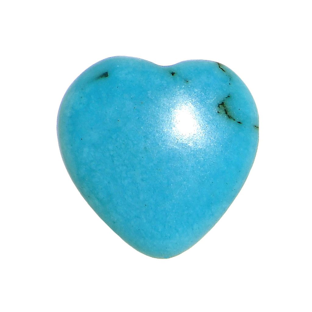 BodyCandy 0G Natural Blue Turquoise Sweet Heart Stone Saddle Plug — detail close-up