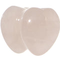 BodyCandy 00G Natural Rose Flower Quartz Sweet Heart Stone Saddle Plug — main product shot