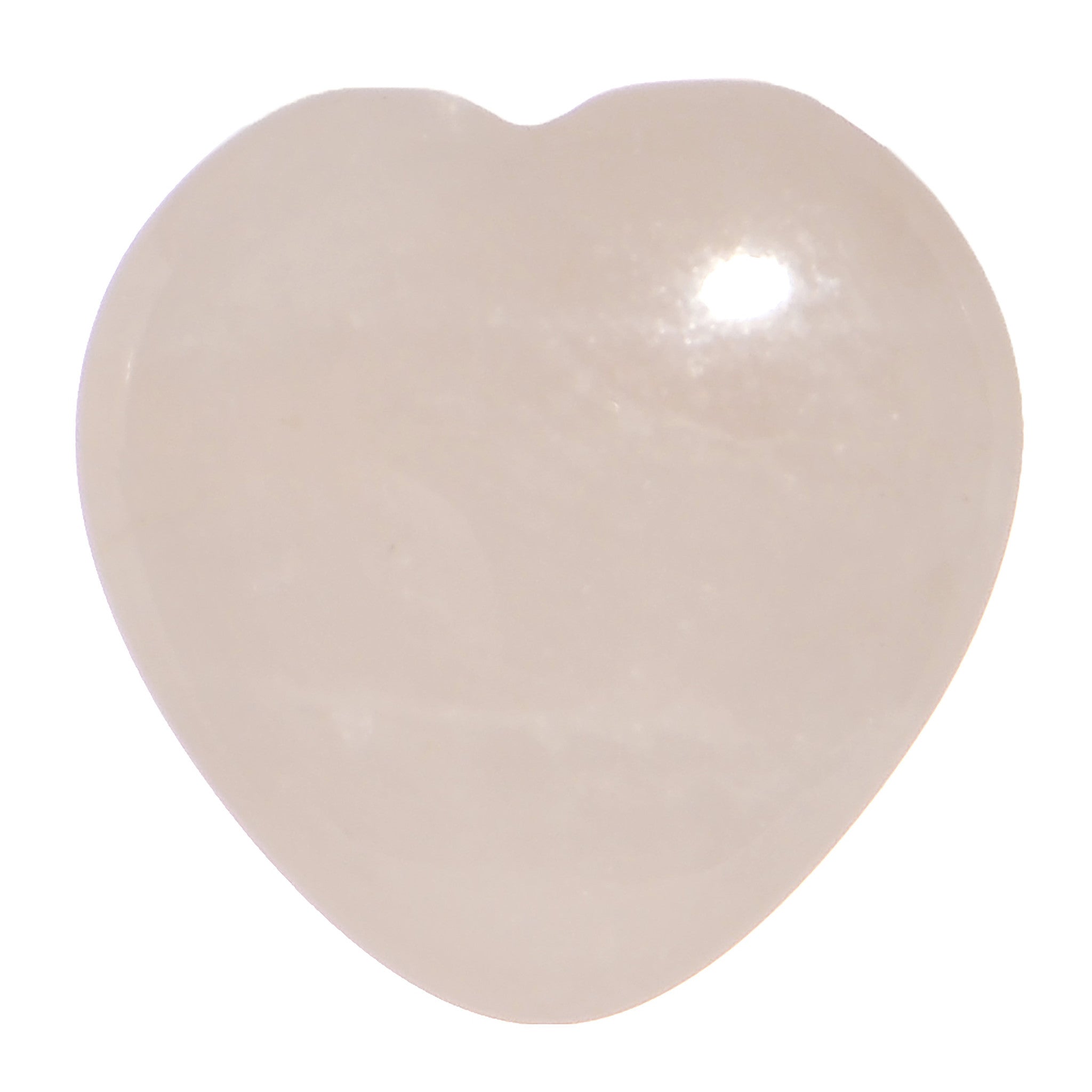 BodyCandy 00G Natural Rose Flower Quartz Sweet Heart Stone Saddle Plug — detail close-up