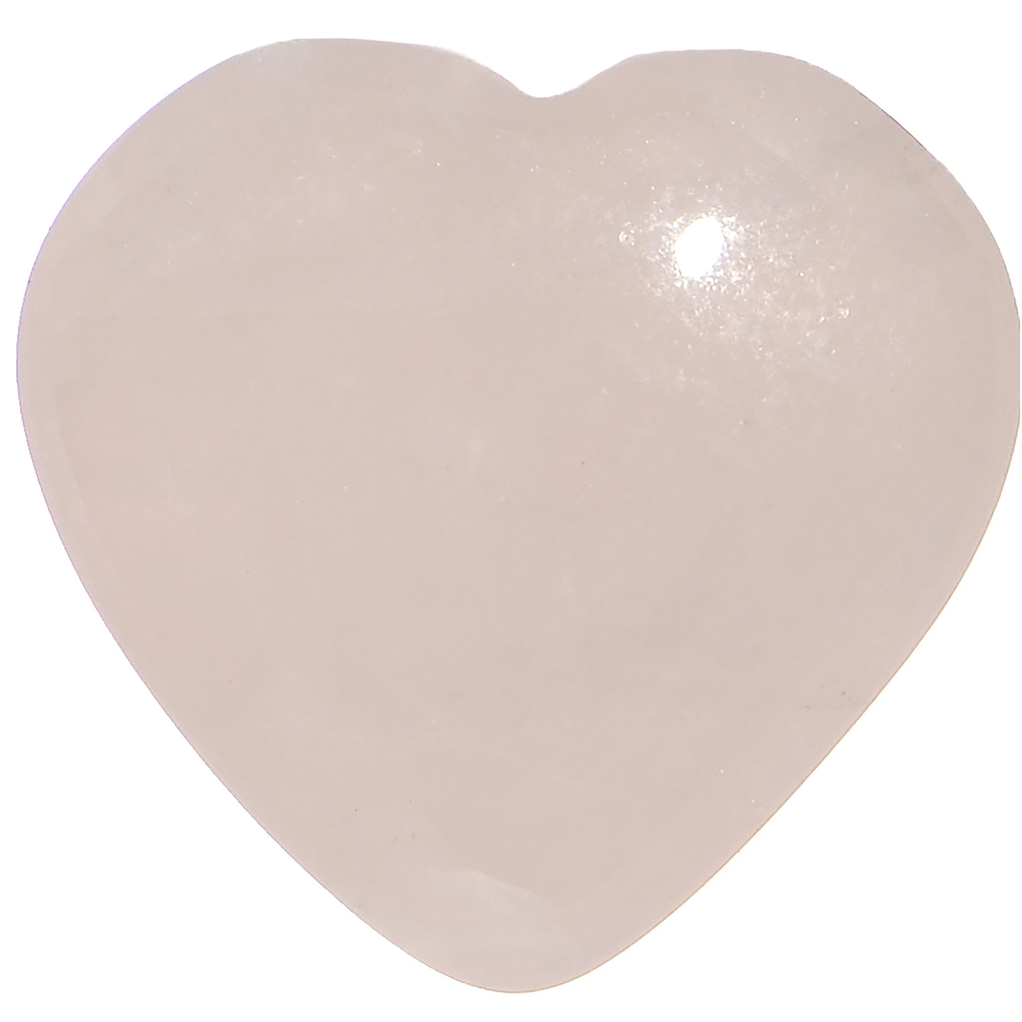 BodyCandy 1/2 Natural Rose Quartz Sweet Heart Stone Saddle Plug — detail close-up