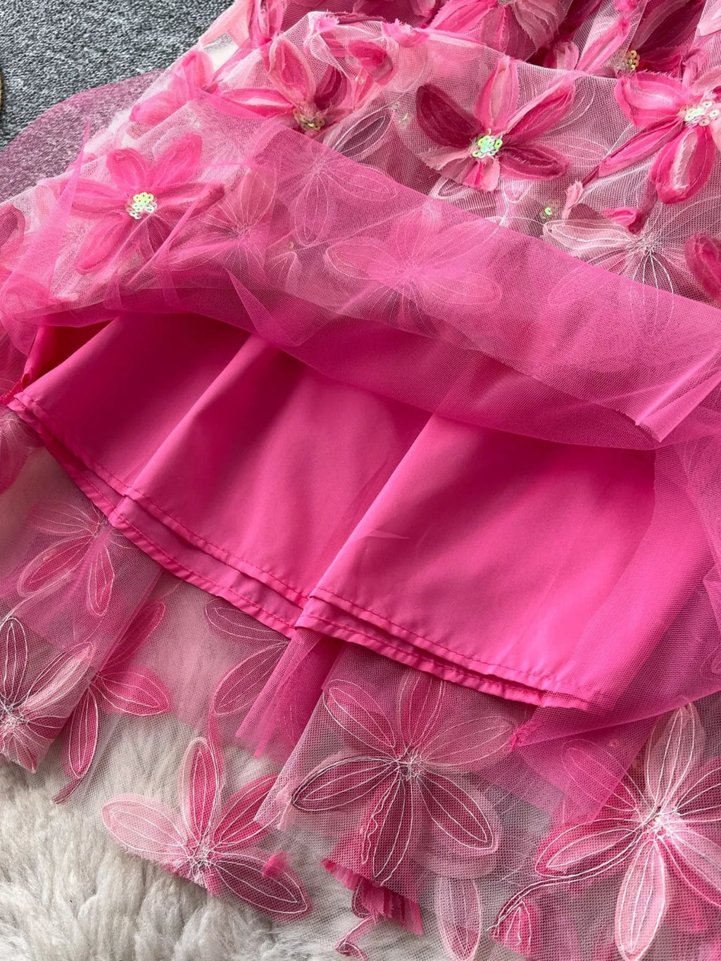 Floral Mesh Skirt