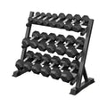 Rovix 450-Pounds Rubber Hex Dumbbell Set With Rack (SAK90714) – SAKSBY WHOLESALE, view 3
