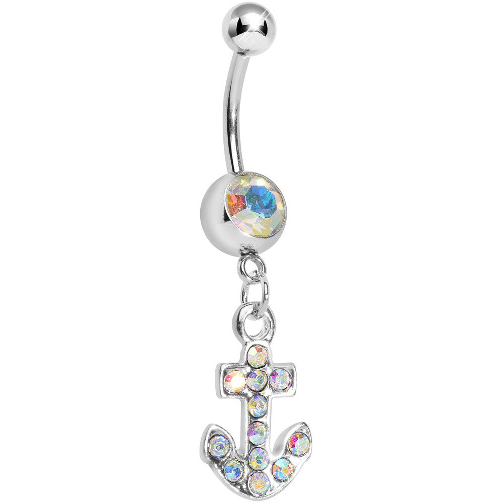 BodyCandy Aurora Gem Sparkle Anchor Belly Ring — main product shot