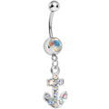 BodyCandy Aurora Gem Sparkle Anchor Belly Ring — main product shot