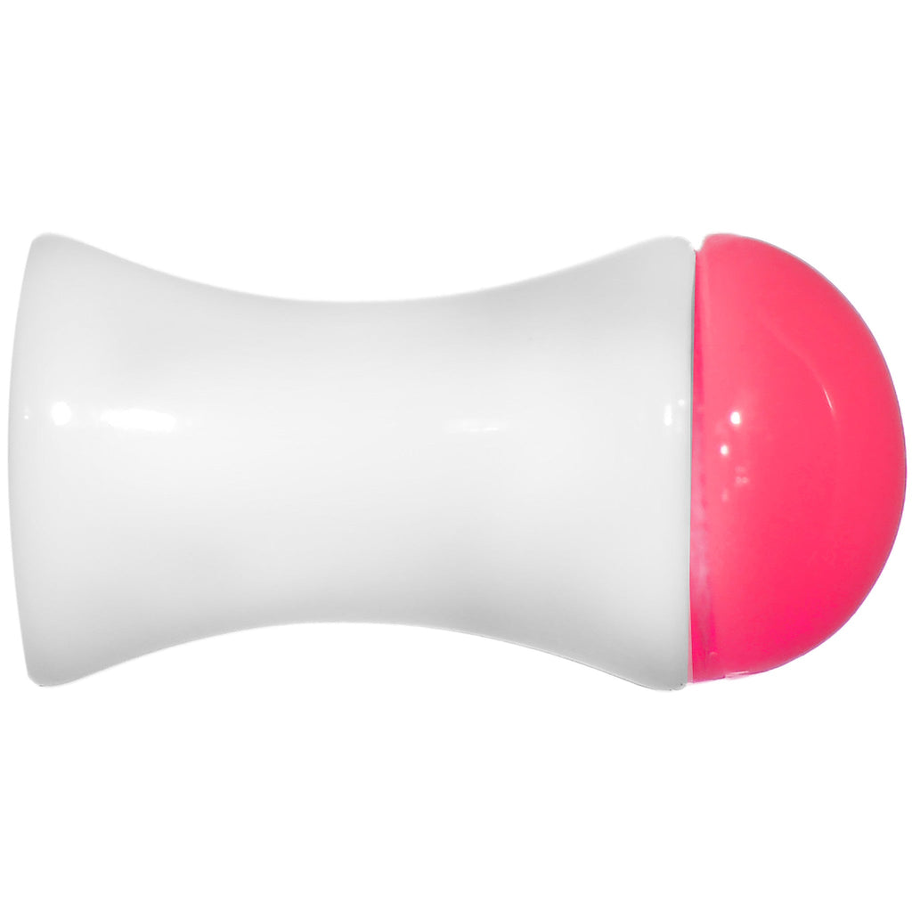 BodyCandy 4G White Neon Pink Acrylic Saddle Plug — detail close-up