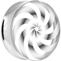 BodyCandy 26mm Clear Acrylic Pinwheel Saddle Plug — main product shot
