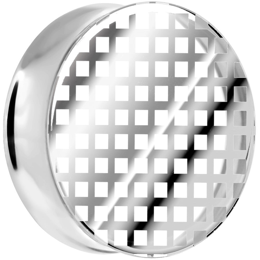 BodyCandy 26mm Clear Acrylic Screen Print Saddle Plug — main product shot