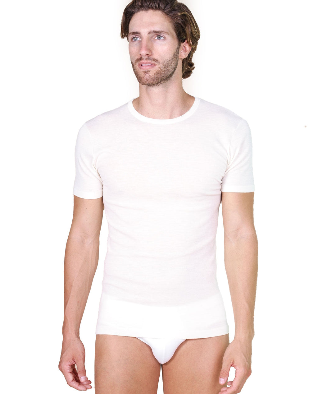 tittimitti EGI Luxury Wool Silk Men's Short Sleeve T-Shirt. Proudly Made in Italy (456) — main product shot