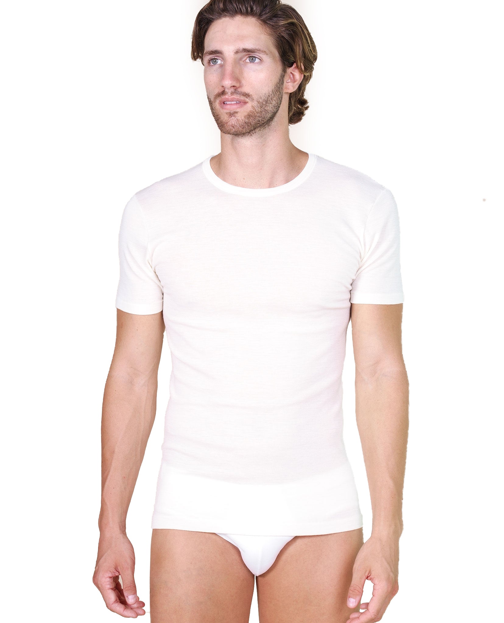 tittimitti EGI Luxury Wool Silk Men's Short Sleeve T-Shirt. Proudly Made in Italy (456) — main product shot