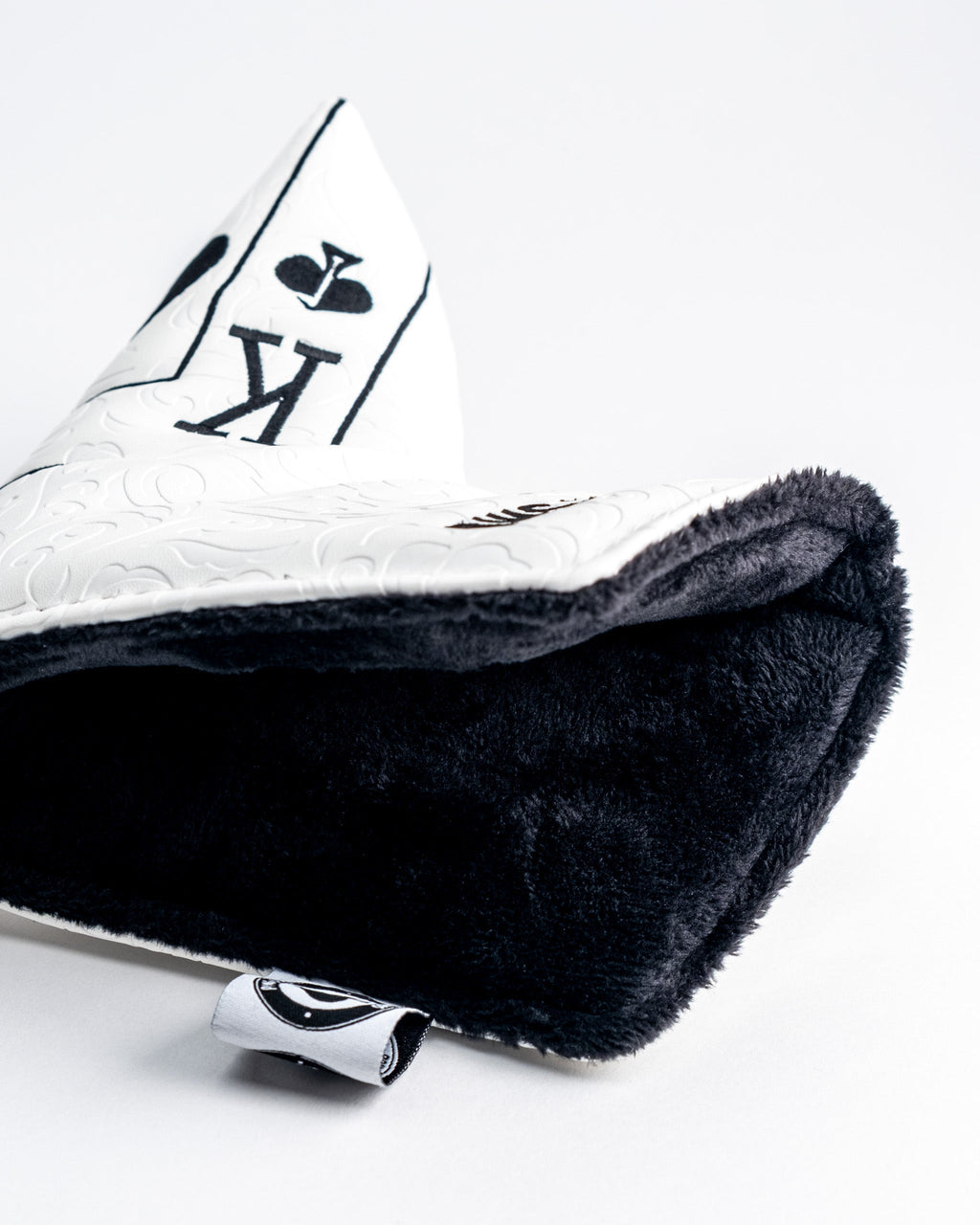 Pins and Aces White Out Ace of Spades - Blade Putter Cover — back view